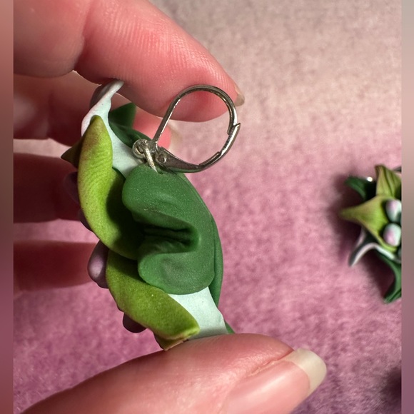 Gorgeous Succulent Earrings - Handmade in Ukraine - Picture 5 of 5